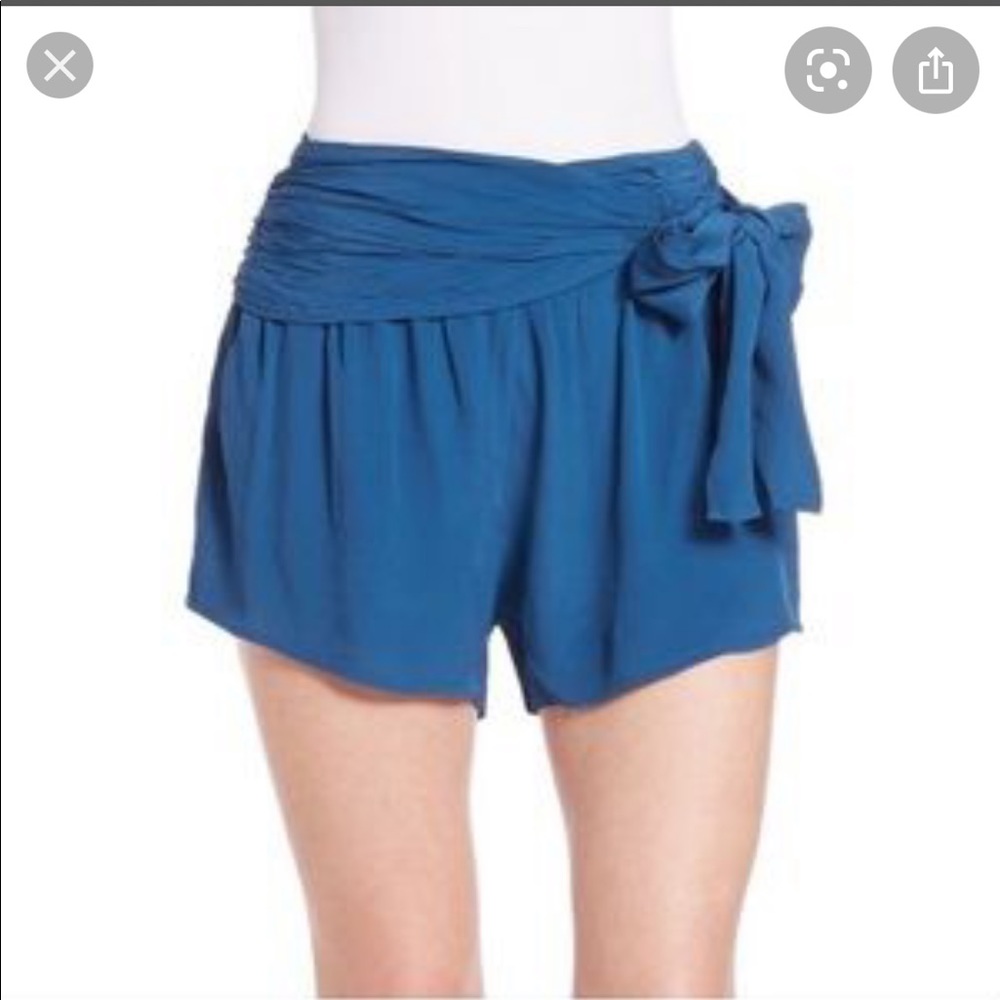 Free people high waisted Teal shorts with side tie